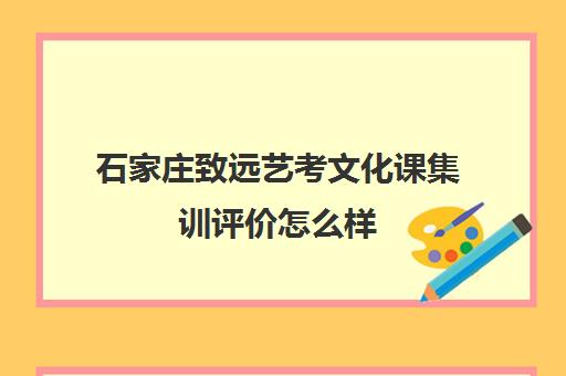 石家庄致远艺考文化课集训评价怎么样(艺考集训一般多少钱)