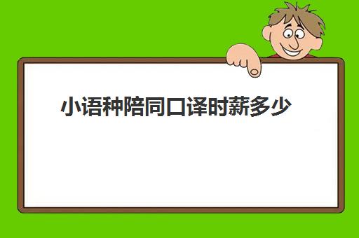 小语种陪同口译时薪多少(二级口译什么水平)