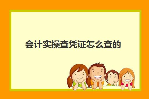 会计实操查凭证怎么查的(会计证书电子版在哪里查)