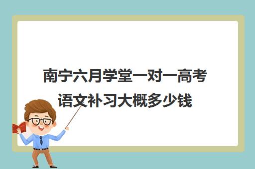 南宁六月学堂一对一高考语文补习大概多少钱