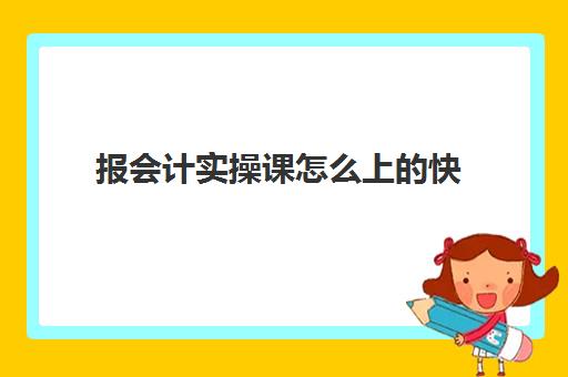 报会计实操课怎么上的快(会计实训都干什么)