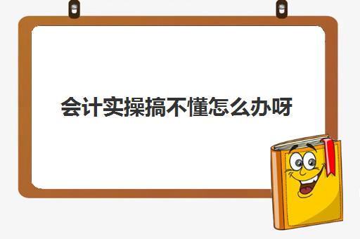 会计实操搞不懂怎么办呀(新手会计应该怎么着手)