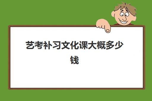 艺考补习文化课大概多少钱