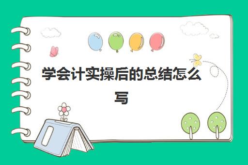 学会计实操后的总结怎么写(会计实训的收获和体会)