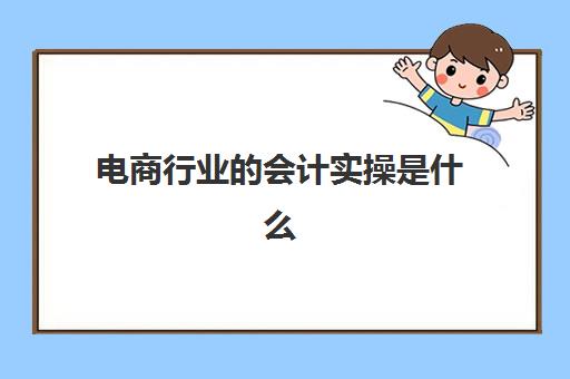 电商行业的会计实操是什么(电子商务学会计学吗)