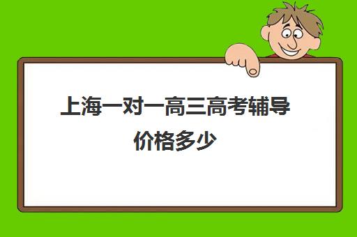 上海一对一高三高考辅导价格多少(高考一对一辅导班)