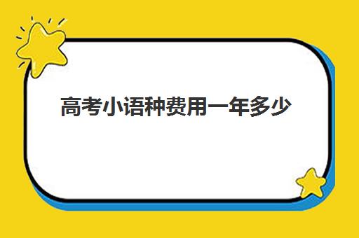 高考小语种费用一年多少(高考可以考小语种吗)