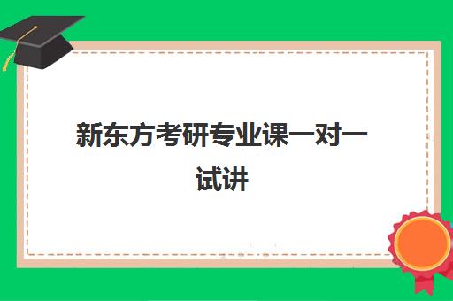 新东方考研专业课一对一试讲(一对一面试如何试讲)