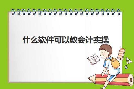 什么软件可以教会计实操(初级会计自学软件)