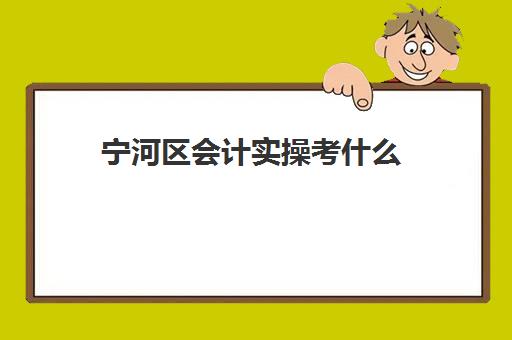 宁河区会计实操考什么(会计考8个证书)