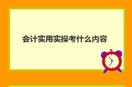 会计实用实操考什么内容(会计实务包括哪些内容)