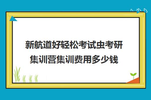 新航道好轻松考试虫考研集训营集训费用多少钱（新航道考研英语价目表）