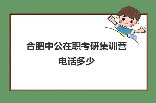 合肥中公在职考研集训营电话多少（在职备考公务员）