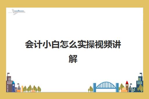 会计小白怎么实操视频讲解(零基础学会计自学视频免费)