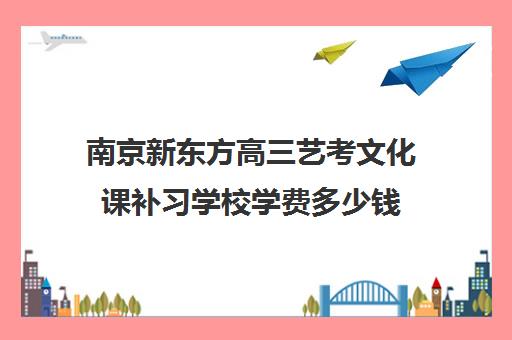 南京新东方高三艺考文化课补习学校学费多少钱