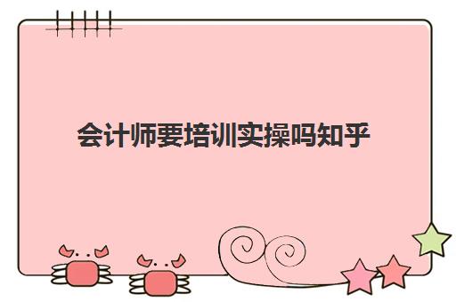 会计师要培训实操吗知乎(中级会计师含金量高吗知乎)