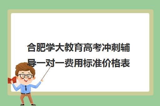 合肥学大教育高考冲刺辅导一对一费用标准价格表（百时教育一对一价格表）