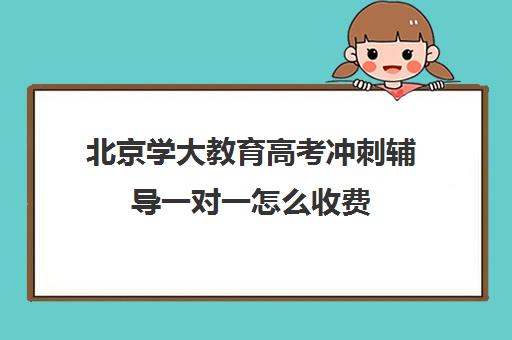 北京学大教育高考冲刺辅导一对一怎么收费（精锐一对一收费标准）