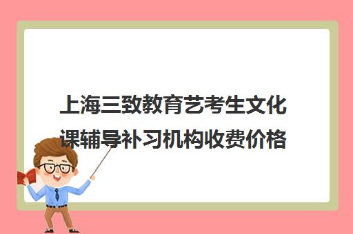 上海三致教育艺考生文化课辅导补习机构收费价格多少钱