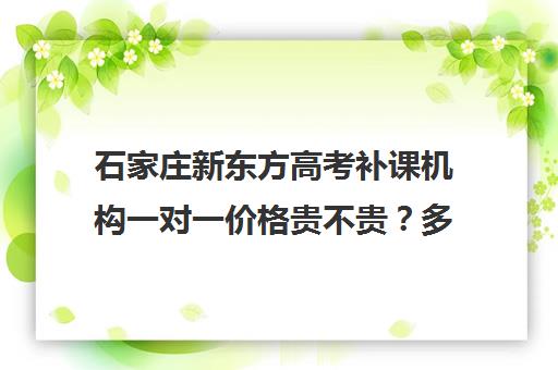 石家庄新东方高考补课机构一对一价格贵不贵？多少钱一年(一对一50元一个小时贵不贵