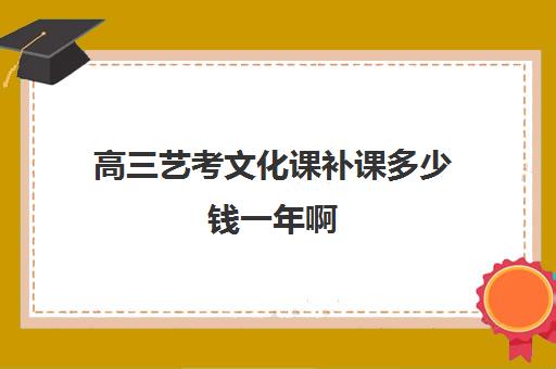 高三艺考文化课补课多少钱一年啊(高中艺考生一年的费用是多少)