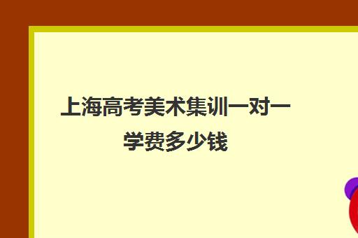 上海高考美术集训一对一学费多少钱(上海美术艺考培训哪家最好)