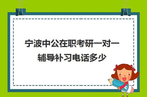 宁波中公在职考研一对一辅导补习电话多少