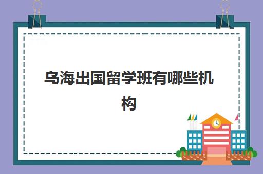 乌海出国留学班有哪些机构(乌鲁木齐出国留学中介机构)