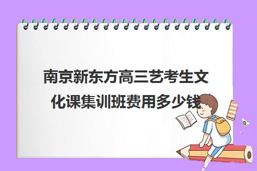 南京新东方高三艺考生文化课集训班费用多少钱(新东方高考培训怎么样)