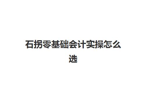 石拐零基础会计实操怎么选(零基础会计怎么学)