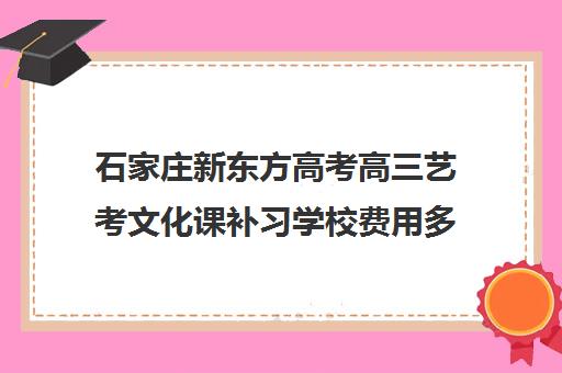 石家庄新东方高考高三艺考文化课补习学校费用多少钱