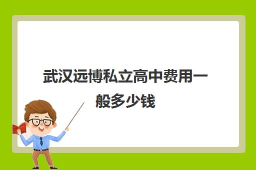 武汉远博私立高中费用一般多少钱(武汉长济学校学费多少)