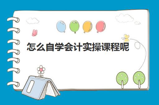 怎么自学会计实操课程呢(基础会计试题)