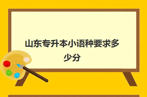 山东专升本小语种要求多少分(专升本外语是日语可以吗)