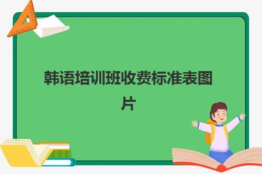 韩语培训班收费标准表图片(韩语自学还是培训班好)