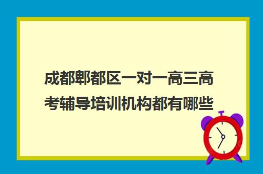 成都郫都区一对一高三高考辅导培训机构都有哪些(高三一对一辅导)