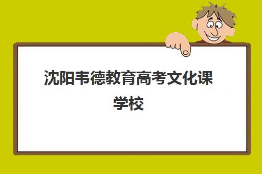 沈阳韦德教育高考文化课学校(沈阳艺考文化课培训机构排名)