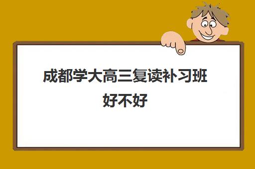 成都学大高三复读补习班好不好