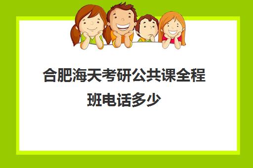 合肥海天考研公共课全程班电话多少（海天飞跃计划全程费用）