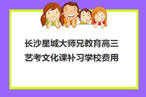 长沙星城大师兄教育高三艺考文化课补习学校费用一般多少钱