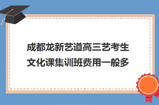 成都龙新艺道高三艺考生文化课集训班费用一般多少钱(成都艺考集训机构)