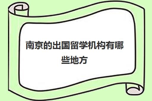 南京的出国留学机构有哪些地方(南京留学中介十大排名)