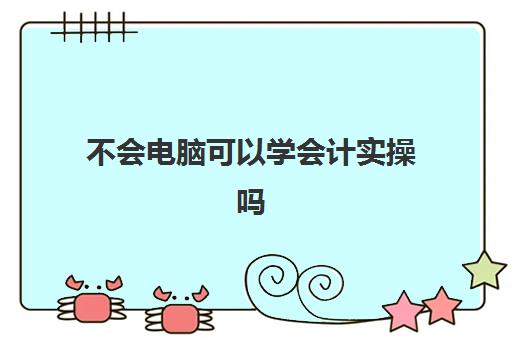 不会电脑可以学会计实操吗(小白自学会计难吗)