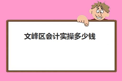 文峰区会计实操多少钱(会计培训班一般收费多少)