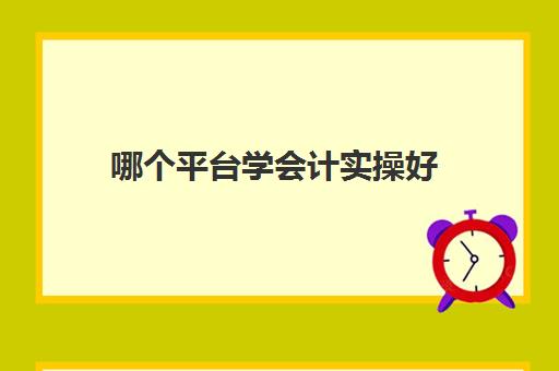 哪个平台学会计实操好(学会计是去培训班还是网上)