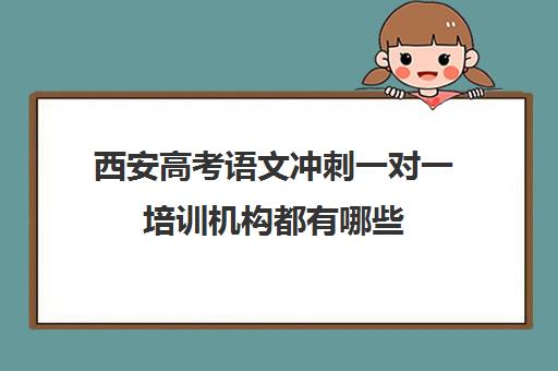 西安高考语文冲刺一对一培训机构都有哪些(西安高中一对一辅导机构)