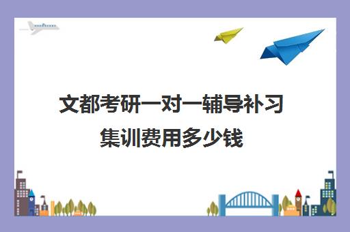 文都考研一对一辅导补习集训费用多少钱