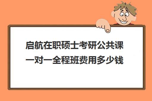 启航在职硕士考研公共课一对一全程班费用多少钱（在职研究生一年学费大概要多少）