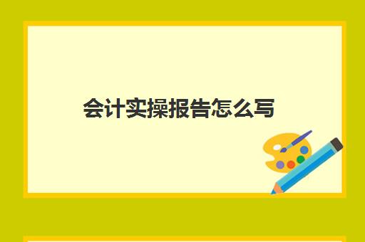 会计实操报告怎么写(企业财务会计实训报告总结)