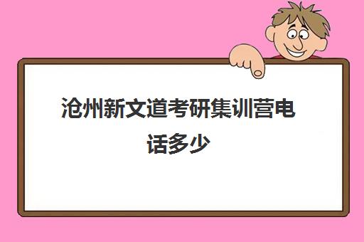 沧州新文道考研集训营电话多少（新文道考研机构地址在哪）